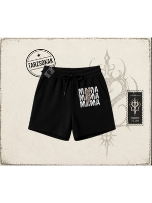 Tarzsokak Kadın Mamamama Unisex Şort Beyaz