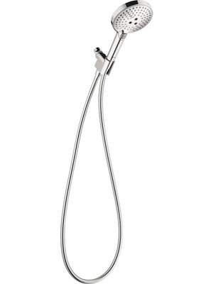 Hansgrohe Raindance Select S Ayarlanabilir 12,7 cm El Duş Başlığı Seti Modern 3 Sprey Pudra Yağmuru, Tam ve Masajlı Kolay Kurulum Krom Hortum, 1,75 Gpm, 04905000