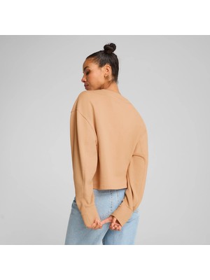 Puma Kadın / Kız Bej Puma Her Relaxed Crew Bej Kadın Sweatshirt