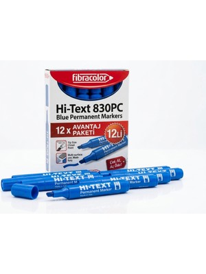 Hi-Text 830 Pc Permanent Kesik Uçlu Markör Kalem
