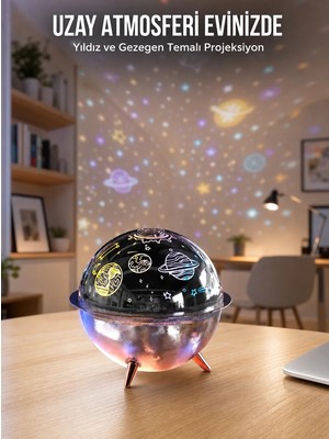 Astraltech Yıldızlı Gökyüzü Efektli Uzay Temalı Nemlendirici Lamba Yeni Nesil