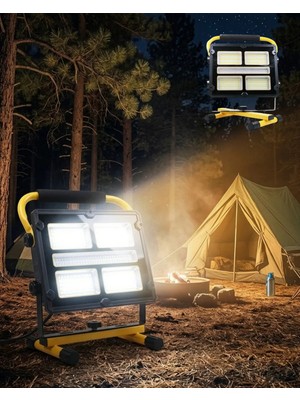 Astraltech Solar ve USB Şarjlı Güçlü LED Çalışma Lambası Ayarlanabilir Açılı Kamp Feneri