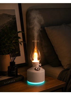 Astraltech Vintage Aroma Difüzörü Nano Mist LED Işıklı Taşınabilir Nemlendirici
