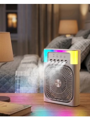 Astraltech Mini Klima Fan Su Hazneli USB Şarjlı Sessiz Masaüstü Soğutucu