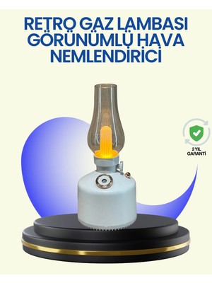 Astraltech 280 ml Tanklı Retro Gaz Lambası Difüzör USB Şarjlı Hava Nemlendirici