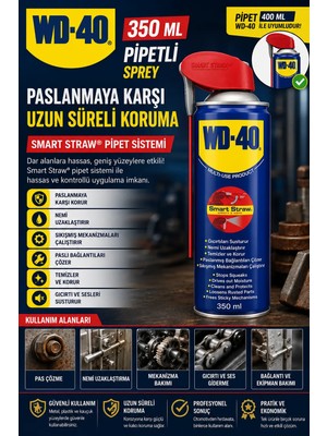 Wd 40 Smart Straw Akıllı Pipetli Pas Sökücü & Yağlayıcı 350 ml