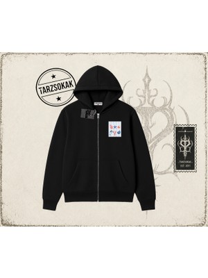 Tarzsokak Kadın Ocean Like Oversize Unisex Hırka & Çeket Fermuarlı Sweatshirt Beyaz