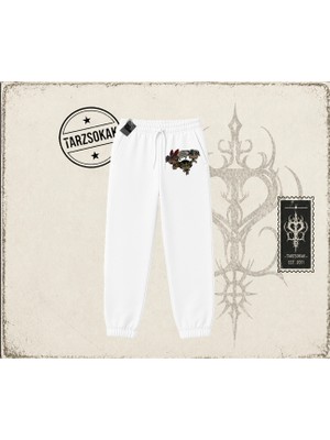 Tarzsokak Kadın Powerpuff Girls Super Cutes Unisex Jogger Eşofman Altı Beyaz