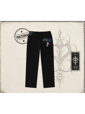 Tarzsokak Kadın Piglet College Unisex Baggy Eşofman Altı Beyaz