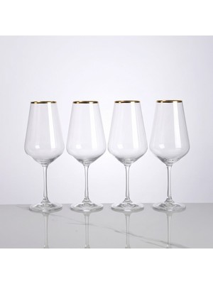 Qua Home Meringue 4lü Kristal Kırmızı Şarap Kadehi 550 cc