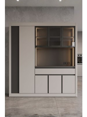 Avm 24 Nero Kahve Köşesi Multi 200 cm Montaj Dahil