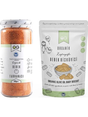 OG natural Organik Bebek Tarhanası Ve Organik Bebek Bisküvi Seti +6 Ay