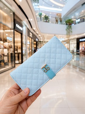 Passionis Fermuarlı Pat Detaylı Baklava Desenli Kadın Cüzdan