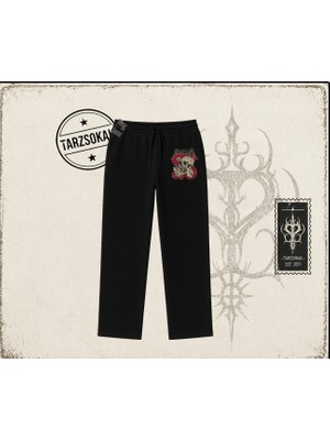 Tarzsokak Metallica Kadın Unisex Baggy Eşofman Altı Beyaz