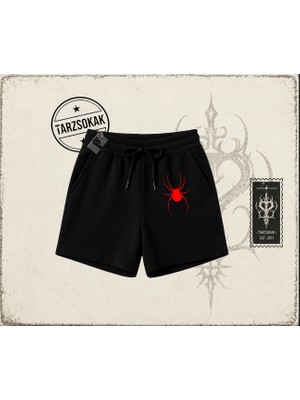 Tarzsokak Kadın Red Spider Unisex Şort Beyaz