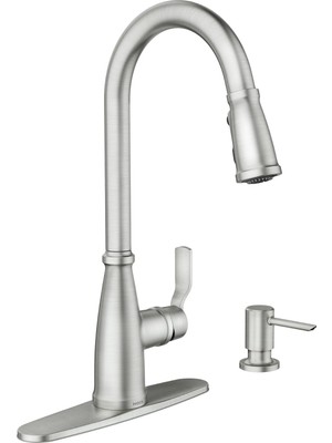 Moen Nolia Tek Kolu Pull-Down Püskürtücü Mutfak Bataryası Refleks ve Powerboost Spot Dirençli Paslanmaz (87071SRS)