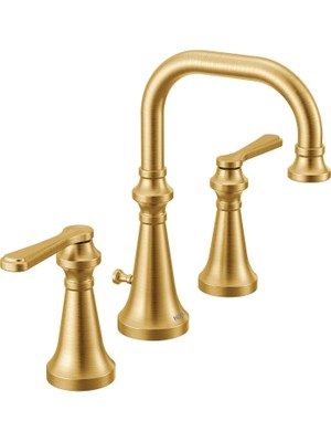 Moen TS44102BG Colinet Geleneksel Iki Yaygın Yüksek Ark Banyo Bataryası, Kol Kolu, Valf Gerekli, Fırçalanmış Altın