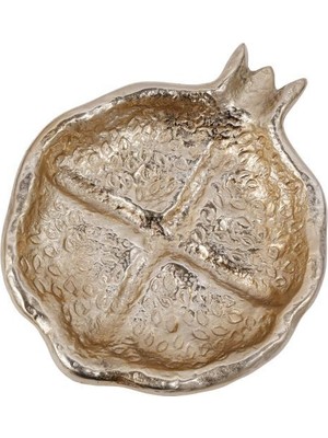 Vitale Fruit Gold Metal Çerezlik/dekoratif Tabak 30X35CM