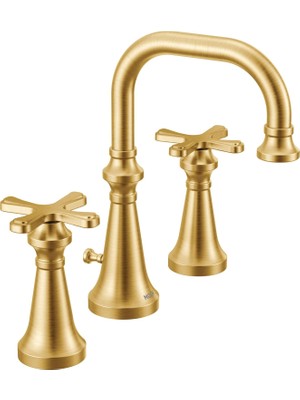 Moen TS44103BG Colinet Geleneksel Iki Yaygın Yüksek Ark Banyo Bataryası Çapraz Kolları Vana Gerekli, Fırçalanmış Altın