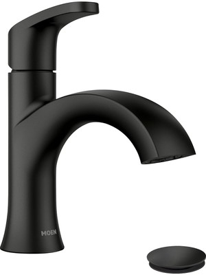 Moen 84346BL Karis Tek Kolu Lavabo Bataryası, Siyah Mat