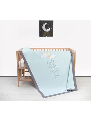 Baby Tales Yazılı Bebek Yatak Örtüsü Mint