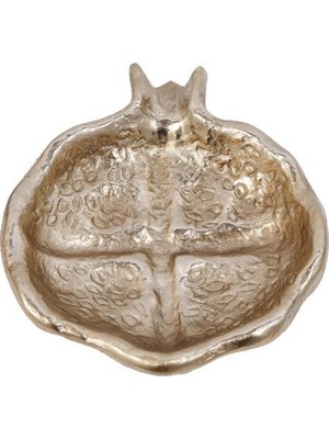 Vitale Fruit Gold Metal Çerezlik/dekoratif Tabak 24X29CM