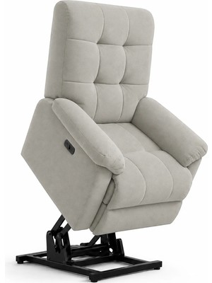 Smarto Relax Porto Liftli Çift Motorlu Elektrikli Ayağa Kalkma Destekli Polyester Hasta ve Baba TV Koltuğu