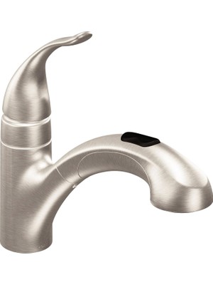 Moen Integra Spot Resist Paslanmaz Tek Kolu Pullout Mutfak Veya Çamaşır Bataryası Opsiyonel Deckplate ile Güç Temizliği Özellikli, 67315SRS