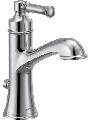 Moen Dartmoor Krom Tek Saplı Banyo Lavabo Bataryası Isteğe Bağlı Döşeme Levhası Ile, 6803
