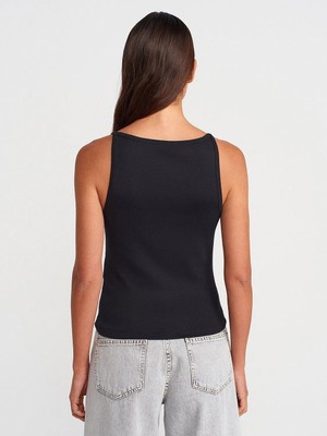 Dilvin 21048 Halter Yaka Top-Beyaz