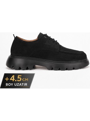 Fame Step Hakiki Deri Erkek Günlük Casual Ayakkabı +4.5 cm Boy Uzatan Kalın Taban Ortopedik Comfort