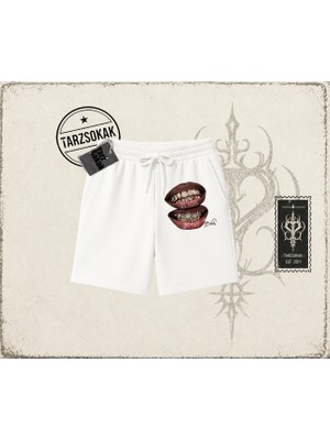 Tarzsokak Unisex Belief Unisex Şort Beyaz