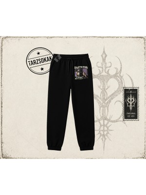Tarzsokak Unisex All Eyes On Me Tupac Unisex Jogger Eşofman Altı Beyaz