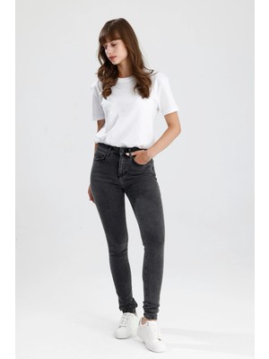 #skinnyfitjean Siyah Denim Skinny Fit Kesim MIRA12 Rahat Kadın Jean Pantolon