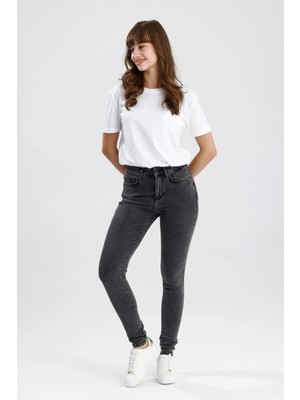 #skinnyfitjean Siyah Denim Skinny Fit Kesim MIRA12 Rahat Kadın Jean Pantolon
