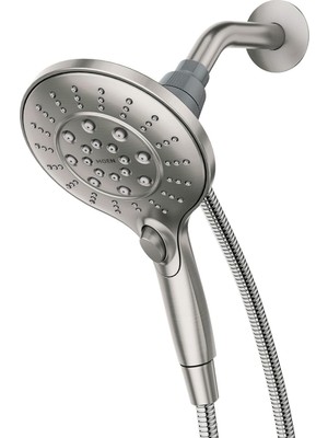Moen 26112SRN Engage Magnetix Altı Işlevli 15,5 cm Manyetik Yerleştirme Sistemli Elde Tutulan Duş Başlığı, Nokta Dirençli Fırçalanmış Nikel