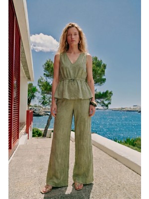 Sateen Rosaline Takım - Haki