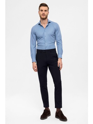 Antioch Koyu Lacivert Erkek Aksesuar Detaylı Slim Fit Pantolon