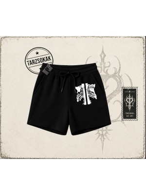 Tarzsokak Unisex Cage Y2K Unisex Şort Beyaz