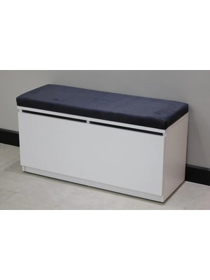 Okyay 90 cm Puflu Ayakkabılık , Oturaklı Ayakkabılık , Antre Dolabı , Vestiyer