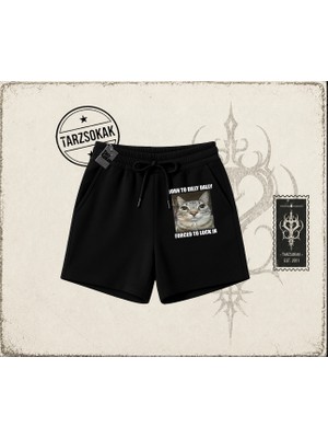 Tarzsokak Unisex Born To Dilly Dally Unisex Şort Beyaz