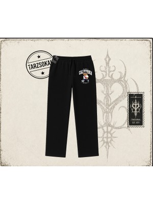 Tarzsokak Unisex California Bear Unisex Baggy Eşofman Altı Beyaz