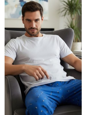 Siyah İnci Bisiklet Yaka Örme Pijama Takım 25109841