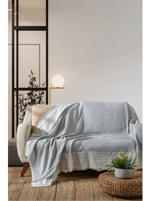 Bella Home Natural Pamuklu Koltuk Örtüsü | Koltuk Şalı - 85% Pamuk 15% Polyester - 170 cm x 210 cm