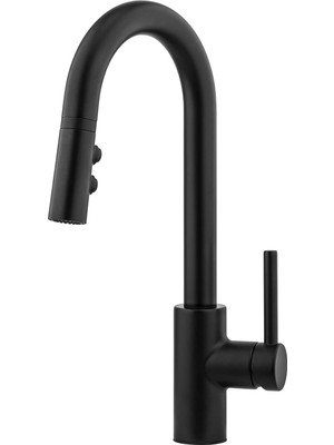 Pfisterer Pfister LG572SAB Stellen 1 Kollu Aşağı Çekmeli Çubuk/hazırlık Bataryası, Mat Siyah