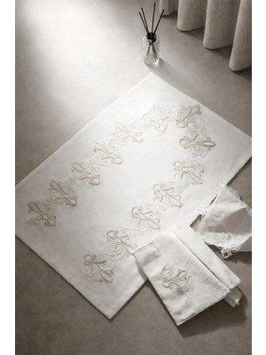 Bella Home Çeyizlik Seccade Takımı Keten Kumaş - 40 cm x 126 cm