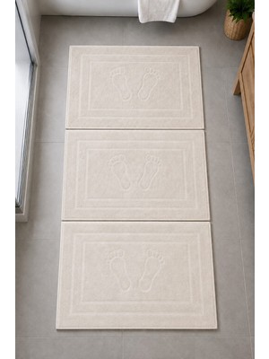 Mela Home 3'lü Ayak Havlusu-Ayak Paspası 50*70 cm 3 Adet - Banyo - Misafir -Çeyizlik %100 Pamuk