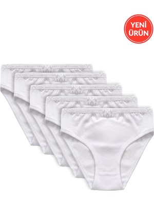 Özkan Underwear Özkan 43027 5'li Paket Kız Çocuk Pamuklu Likralı Süprem Esnek Rahat Külot