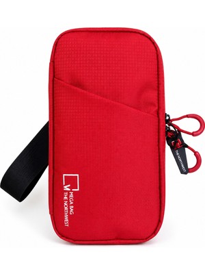 Mega Çanta M 1037  Mega Bag Polyester Seyahat Tıraş/ Makyaj Çantası,  Organizatör Kırmızı