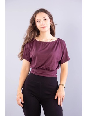 Mckanzie 6982 (N-2802) Kayık Yaka Kısa Kol Turlu Bluz